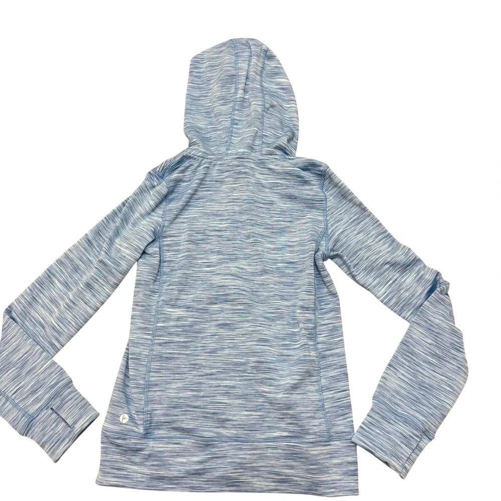 90 Degree By Reflex Girls Hooded Athletic Jacket Full Zip Blue Size L 12